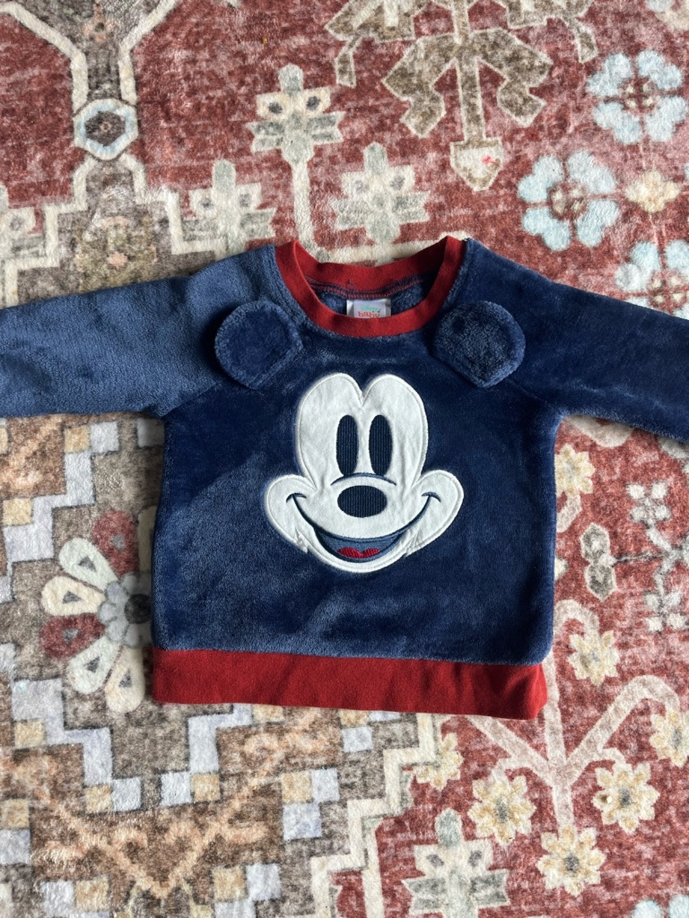 Mickey Mouse Navy & Red Plush Sweatshirt for Kids